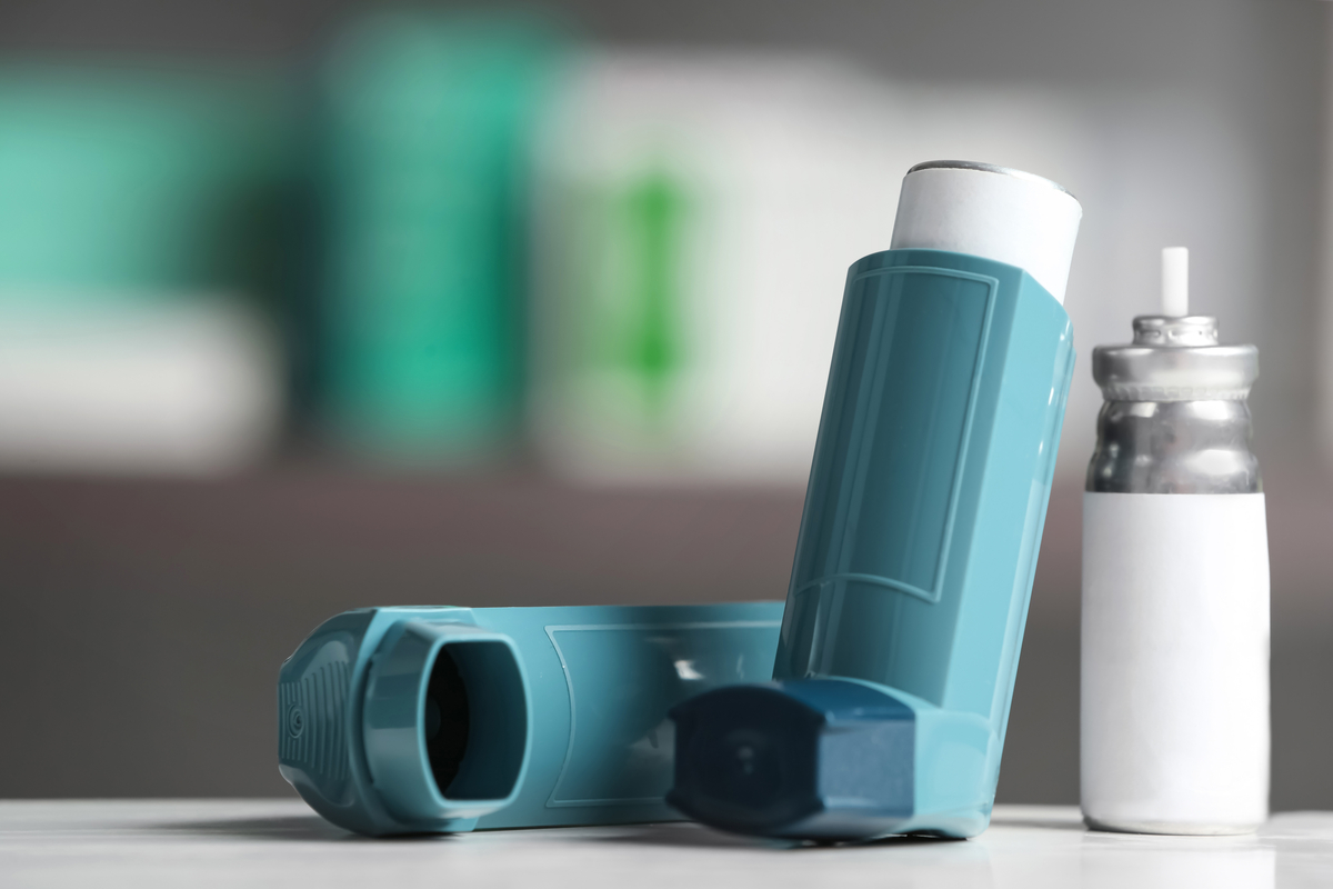 An over the counter asthma inhaler.